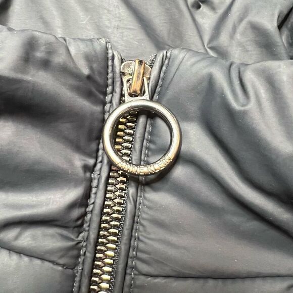 Anne Klein Womens Down Puffer Jacket Grey Size Medium Zip Up - Picture 3 of 15